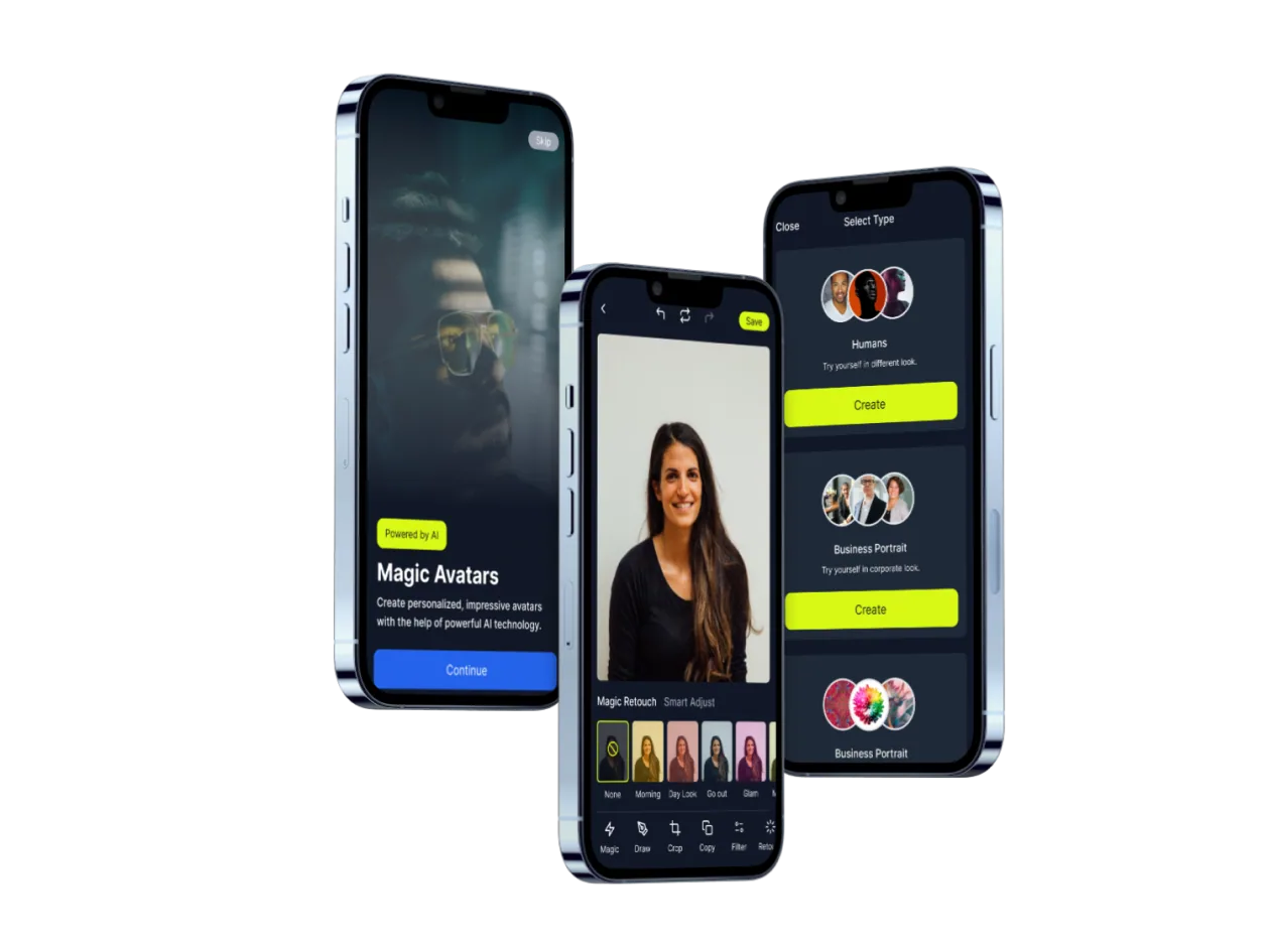 Lenstar onboarding, editor and Magic Avatars