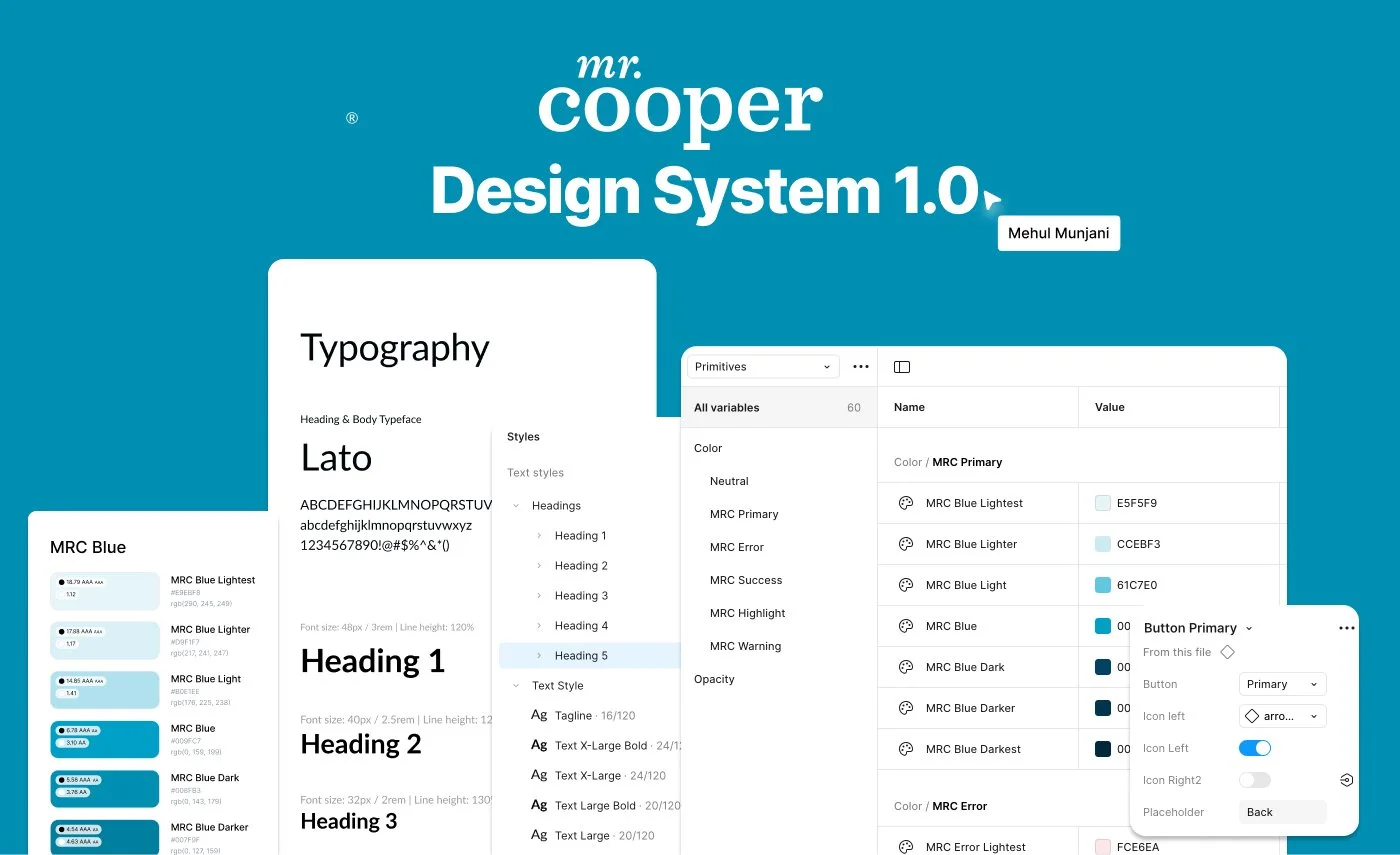 Mr. Cooper design system, final design