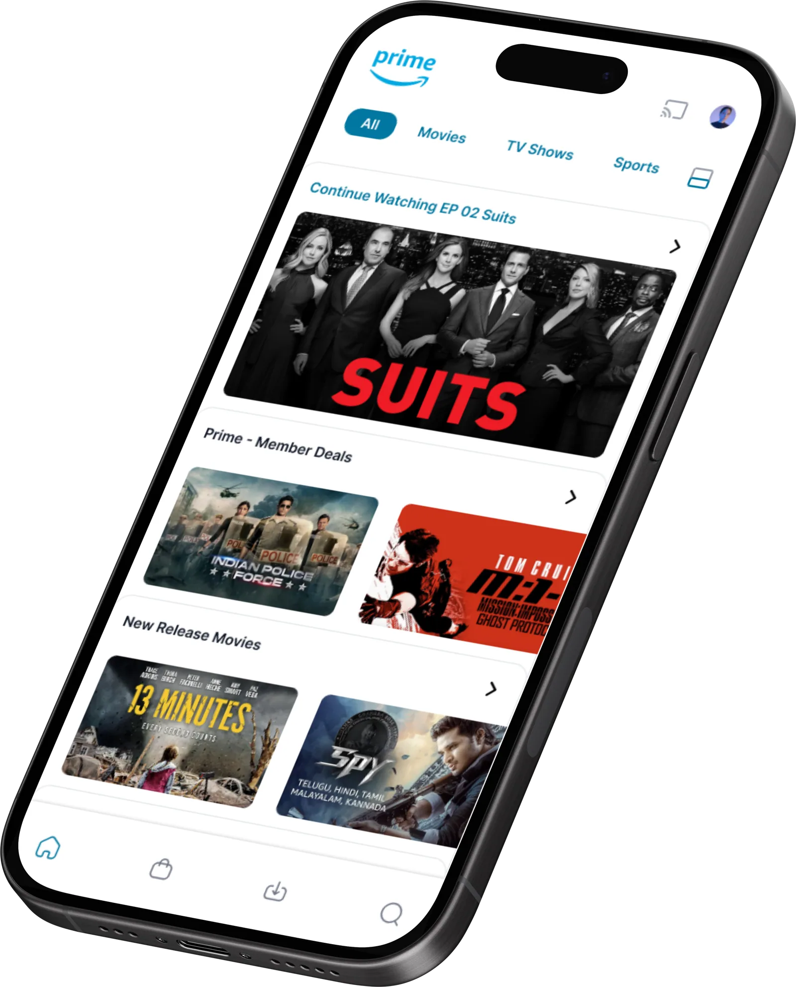 Prime Video app redesign (concept), final design