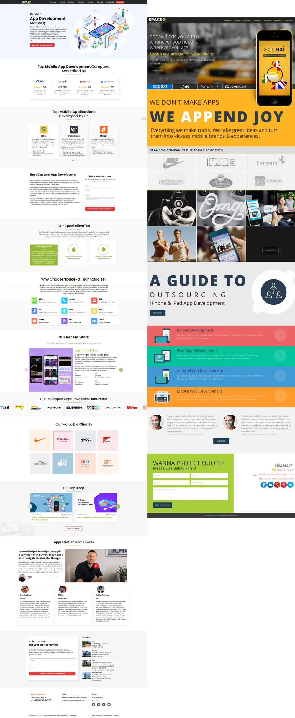 Home page, full length