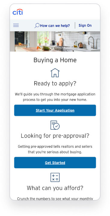 Buying a Home, mobile