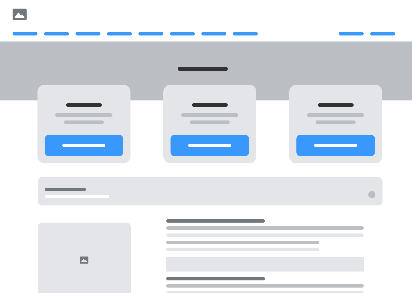 Wireframe of the redesigned Buying a Home page