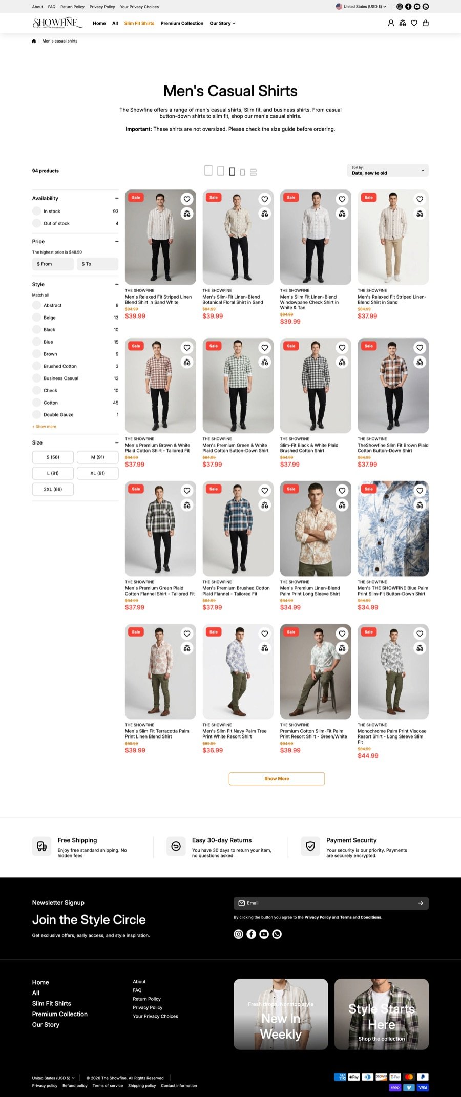 Collection page